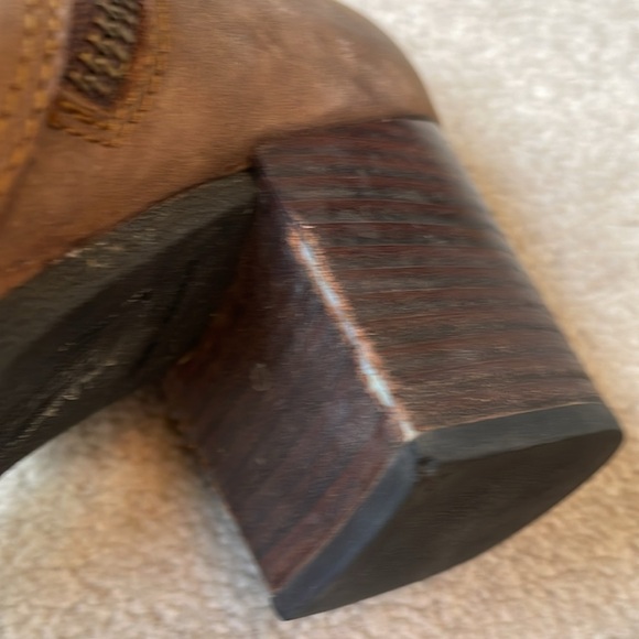 🐺 Born brown leather mid calf boot: - Picture 3 of 8